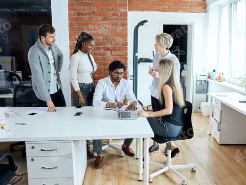 Preview: young people dressed casually making important decissions