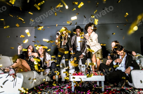 Preview: Friends having party in a nightclub