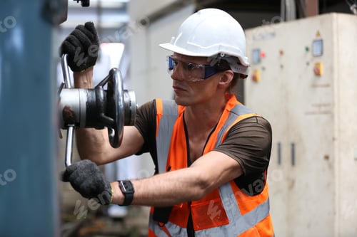 Preview: industrial factory employee working in metal manufacturing industry
