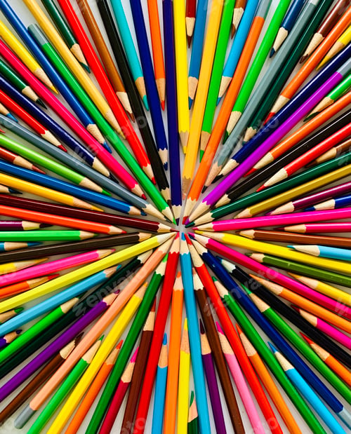 Preview: Fun abstract explosion of colors flat lay suitable for background wallpaper or screensaver
