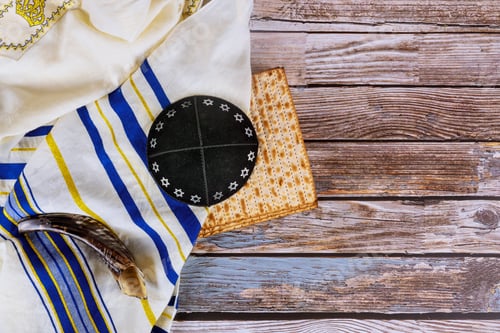 Preview: Pesach Jewish celebration with kosher matzah on traditional jewish passover holiday