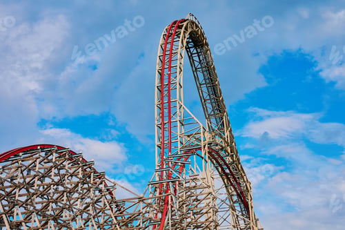 Preview: Roller coaster attraction in amusement park