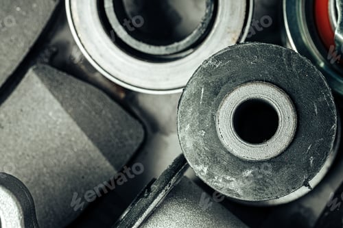 Preview: Close up of new spare car parts