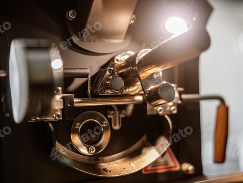 Preview: Parts of professional equipment for roasting coffee beans