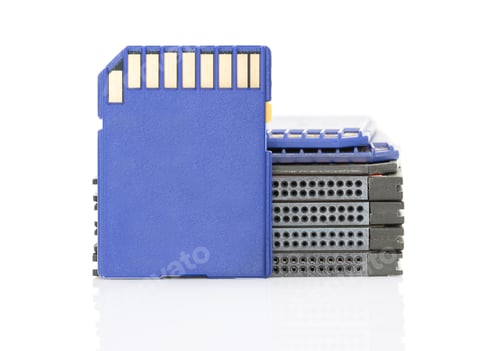 Preview: SD memory card on white background