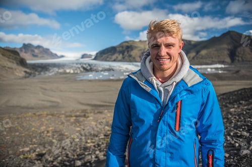 Preview: Portrait on a man in Skaftafell National Park, South Region of Iceland (Sudurland), Europe