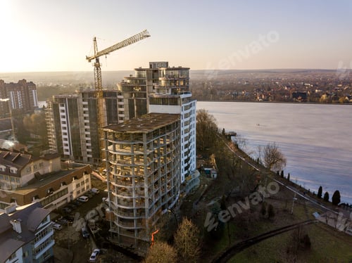Preview: Apartment or office tall building under construction