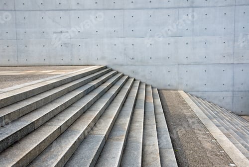 Preview: Granite stairs and a concrete wall