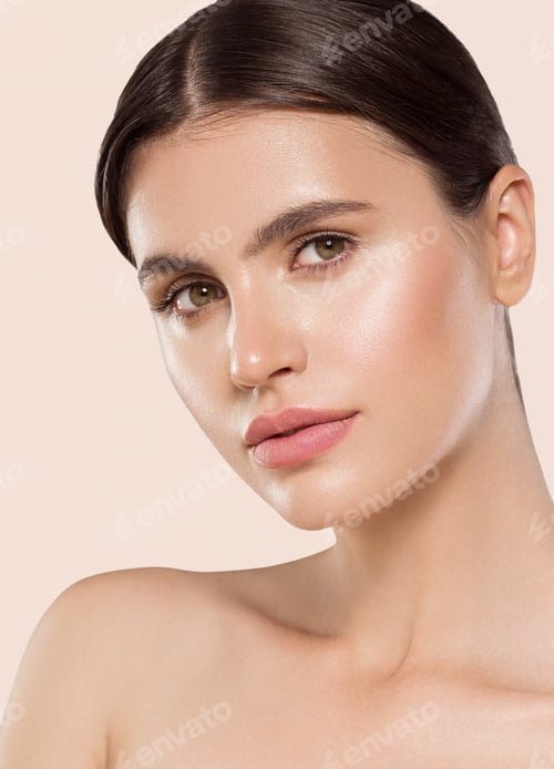 Preview: Beautiful woman face healthy natural make up clean skin