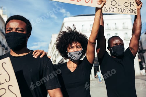 Preview: Black people on demonstration against police brutality