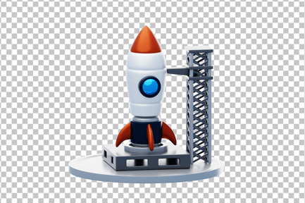 Preview: Rocket Launch Pad Success 3D Icon