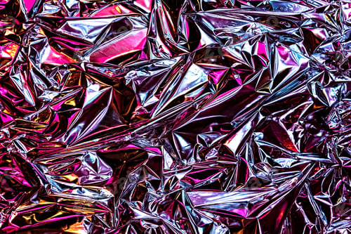 Preview: Holographic iridescent foil texture, wrinkled surface background