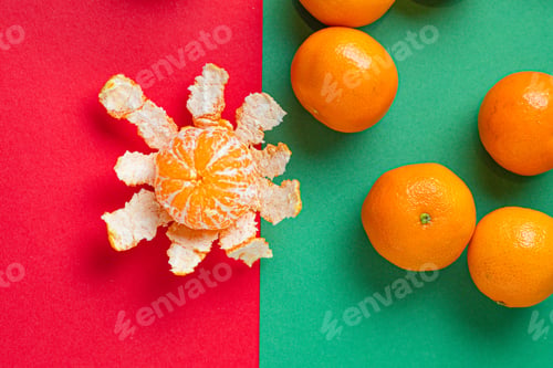 Preview: Tangerines Fresh Juicy Fruits Clementine Ready To Eat On The Table Healthy Meal Snack Ingredient