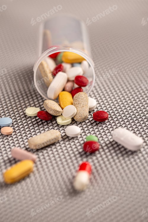 Preview: Pill bottle spilling pills