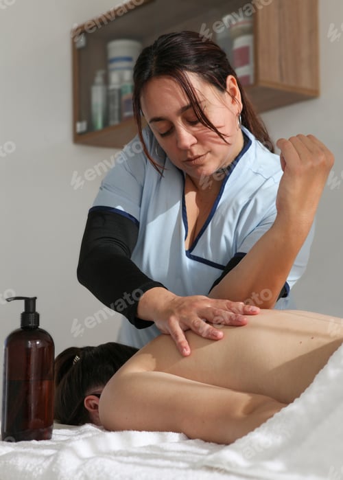 Preview: Woman Receiving Back Massage at Spa