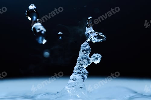 Preview: The process of boiling water, a stream of water shooting out of a humidifier or diffuser taken in