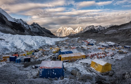 Preview: Nepal, Solo Khumbu, Everest, Sagamartha National Park, Tents at the Base camp