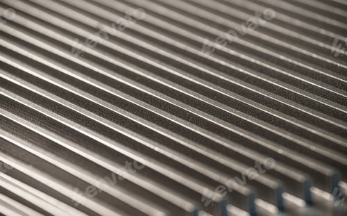 Preview: Fluted metal surface next to a control panel