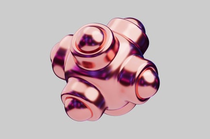 Preview: Rose gold orb connector node