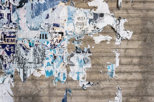 Preview: Wall with ripped posters