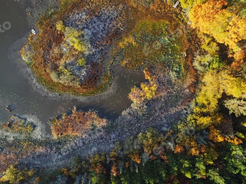 Preview: Drone shot of a dired lake
