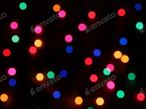 Preview: Defocused Multi Colored Christmas Lights Background - Photograph Of Blurred Christmas Lights With A