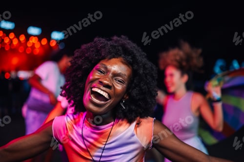 Preview: Joyful celebration at a vibrant night festival
