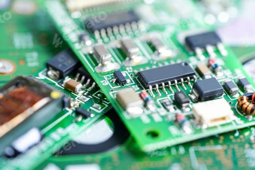 Preview: E-waste electronic, computer circuit cpu chip mainboard