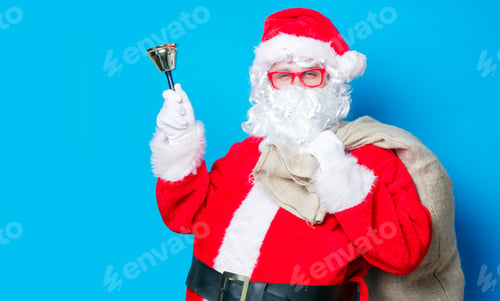 Preview: Funny Santa Claus have a fun with bell