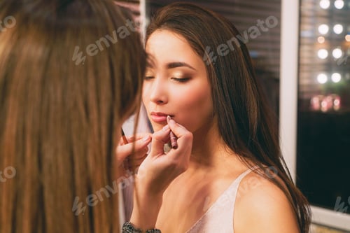 Preview: Beauty portrait of smiling sensual asian young woman with clean fresh skin