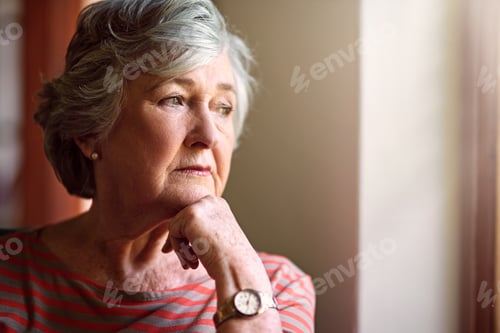 Preview: She has a lot on her mind. Shot of a senior woman looking thoughtful.