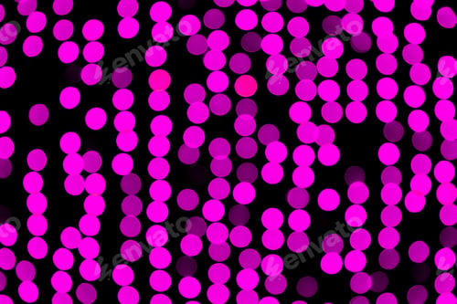 Preview: Unfocused abstract violet bokeh on black background. defocused and blurred many round light