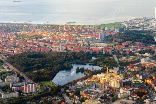 Preview: Aerial view of Malmo city Sweden