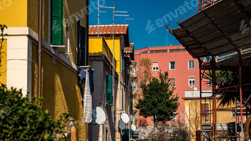 Preview: Clothes hanging in the Garbatella district, Rome