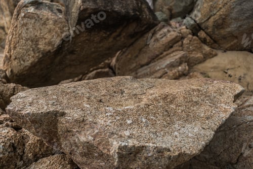 Preview: Rock stone stage for advertising product and text on free space