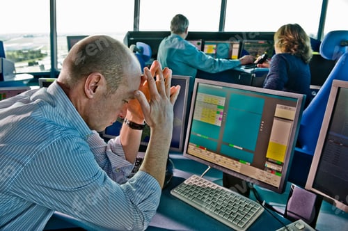 Preview: Office operator stress at the computer