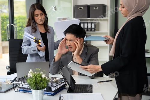 Preview: Business team are under stress from working for poor work