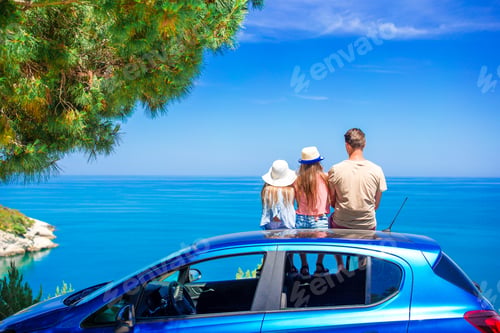Preview: Summer car trip and young family on vacation