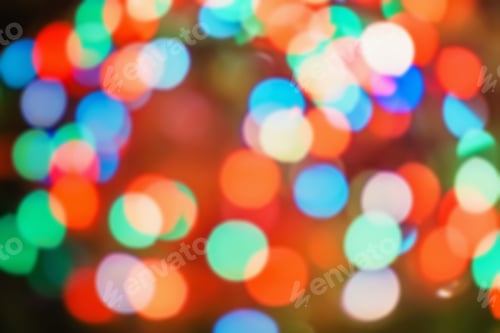 Preview: Background Abstract- Bokeh Blurry. Defocused- Festive Party. New Year- Beautiful Spark.