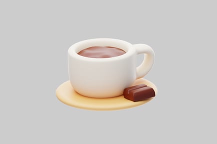 Preview: Warm chocolate mug with cookie