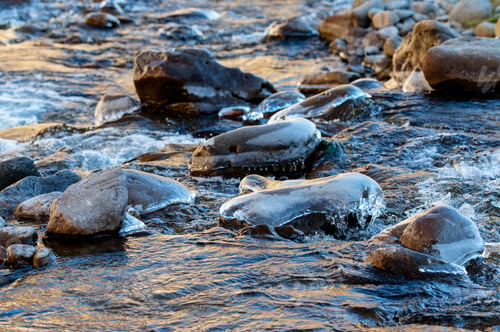 Preview: Landscape with mountain river in autumn