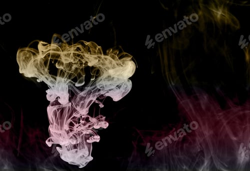 Preview: Ink Bright In Water Background Image
