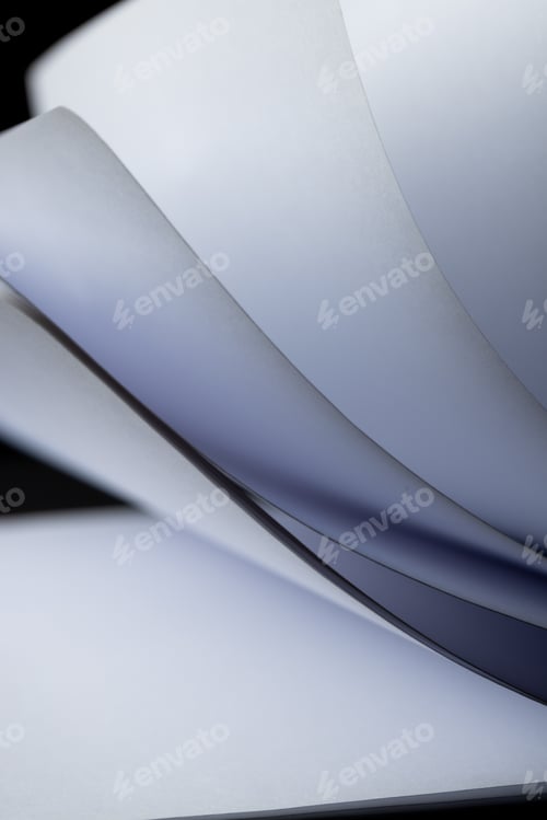 Visualização: Micro de páginas do caderno e espaço de cópia em fundo preto