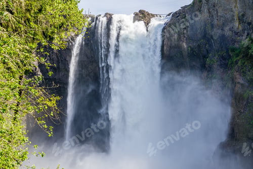 Preview: A View Of Snoqualmie Falls In Washington State From Down River.