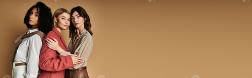 Preview: Trio of diverse beauties embracing solidarity