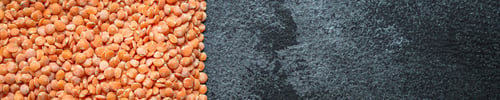 Preview: Lentils Bean Product Set Menu Concept Serving Size. Food Background Top View Copy Space