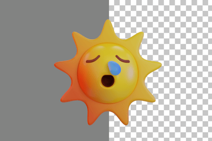 Preview: Sun Stress Emoji 3D Icon