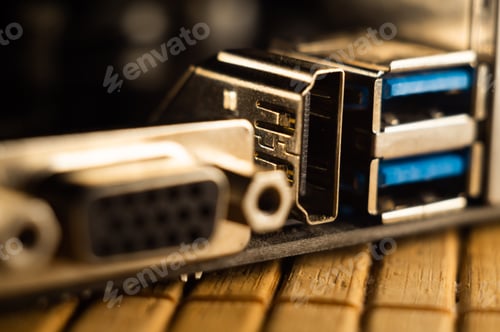 Preview: Macro shot of the motherboard of a processor