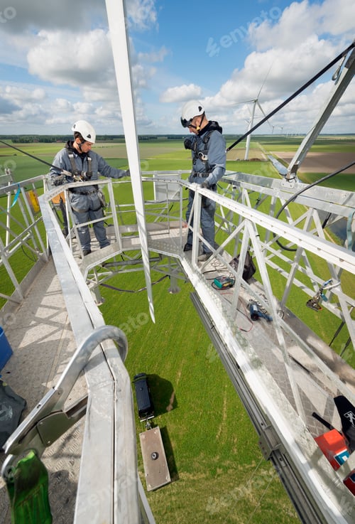 Preview: Maintenance work on the blades of a wind turbine