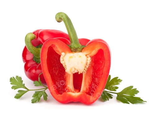 Preview: red pepper isolated on white background